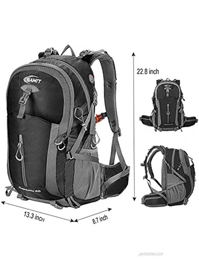Hiking Backpack 40L Camping Backpack with Waterproof Rain Cover Hiking Daypack