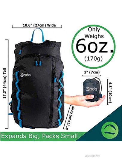 Onda 20L Packable Hiking Backpack | Ultralight Foldable Camping Day Pack