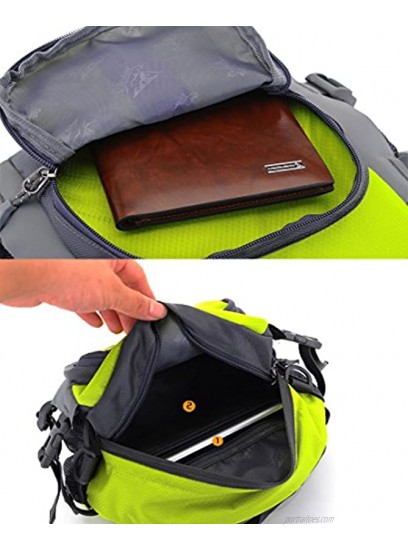 TOP-UP Multifunctional Water Resistant Outdoor Waist Pack Backpack Shoulder Bag Daypack with Water Bottle Pockets Waist Bag Fanny Pack for Running Hiking Camping Cycling Traveling