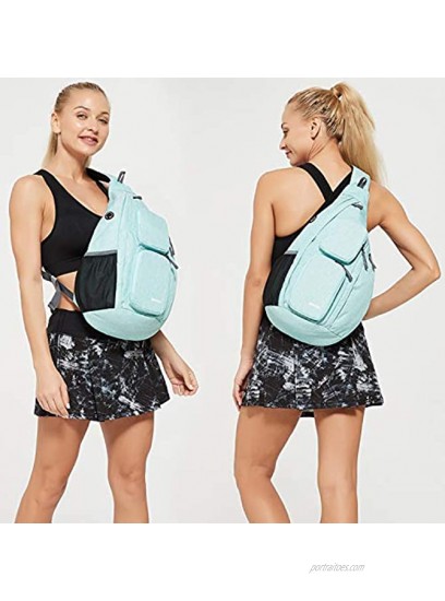 WANDF Sling Bag One Strap Backpack Travel Crossbody Backpack Water-resistant