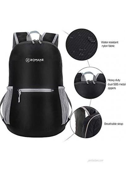 ZOMAKE Ultra Lightweight Hiking Backpack Water Resistant Small Backpack Packable Daypack for Women Men