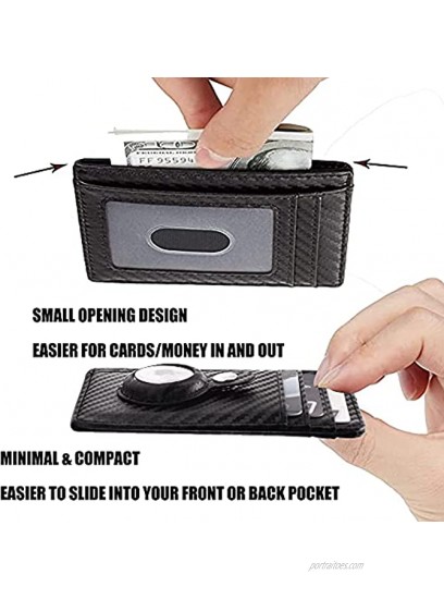 Airtag Wallet Holder Airtag Wallet Case Slim Minimalist Front Pocket Wallet with Built-in Case Holder for AirTag,Multifunctional Wallet with Apple AirTag Case Cover for Men Women