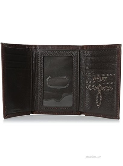 Ariat Men's Rowdy Trifold Copper Wallet