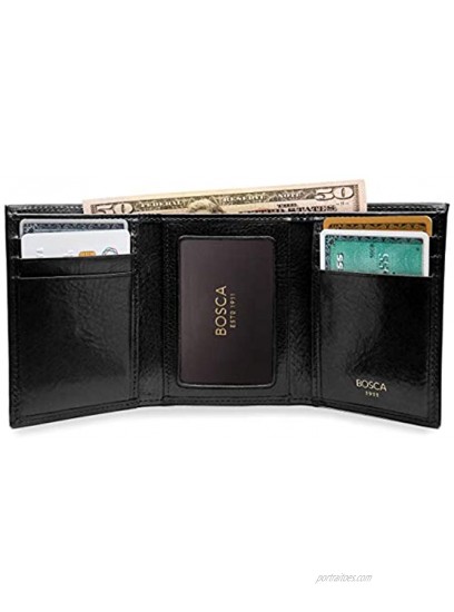 Bosca Men's Double I.D. Trifold in Old Leather RFID