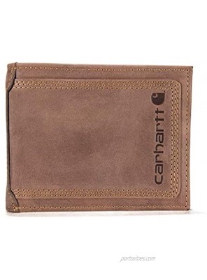 Carhartt Men's Billfold and Passcase Wallets Durable Bifold Wallets Available in Leather and Canvas Styles