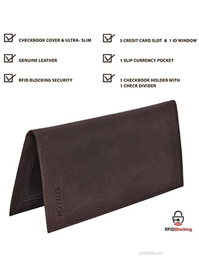 Check Book Cover for Men and Women Leather Standard Register Checkbook Case