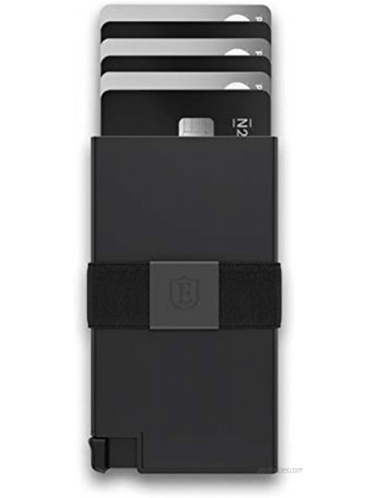 Ekster Aluminum Cardholder 0.2-inch Slim Minimalist Wallet Expandable Backplate RFID Blocking Layer Durable Space-Grade 6061-T6 Aluminum 1-15 Card Storage Capacity Matte Black