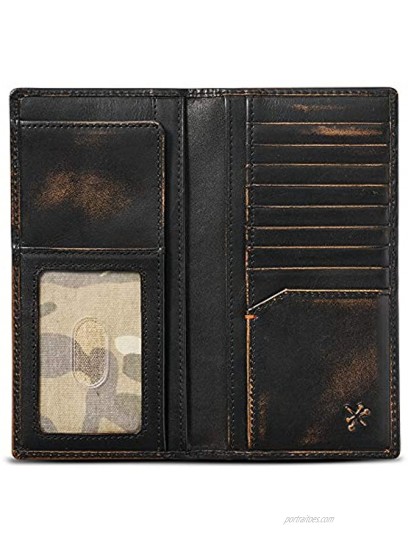 House of Jack Co. DEER Long Wallet For Men | Full Grain Leather With Hand Burnished Finish | Bifold Wallet | Rodeo Wallet | Deer Wallet