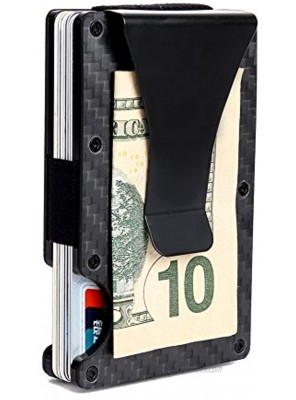 Minimalist Aluminum Wallet Slim Money Clip Metal Wallet RFID Front Pocket Wallet