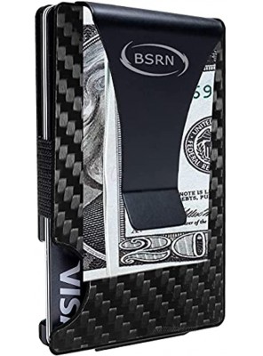 Minimalist Carbon Fiber Slim RFID Compact Credit CardHolder Front Pocket EDC Wallet Money Clip