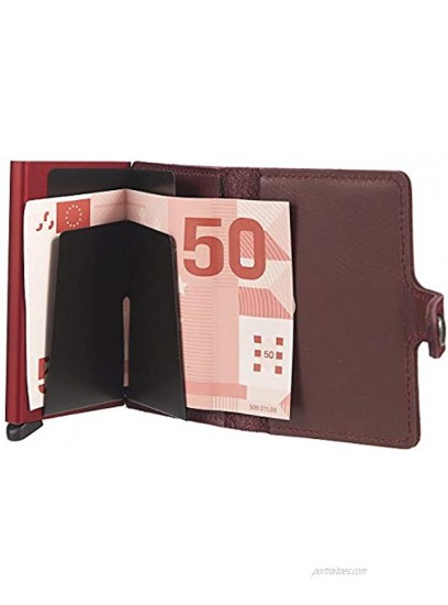 Secrid Men Mini Wallet Genuine Leather RFID Safe Card Case for max 12 cards