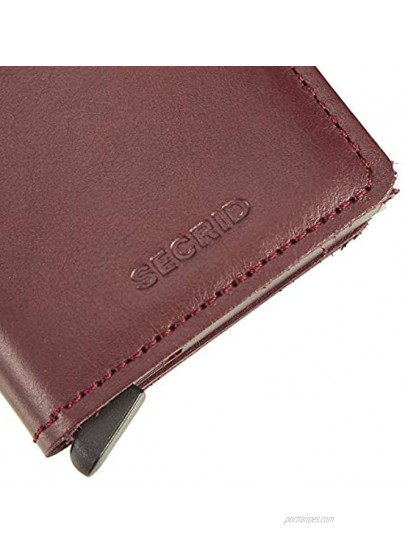 Secrid Men Mini Wallet Genuine Leather RFID Safe Card Case for max 12 cards