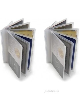 Set of 2 Clear Premium Quality Wallet Insert from AG Wallets Trifold 6 Page