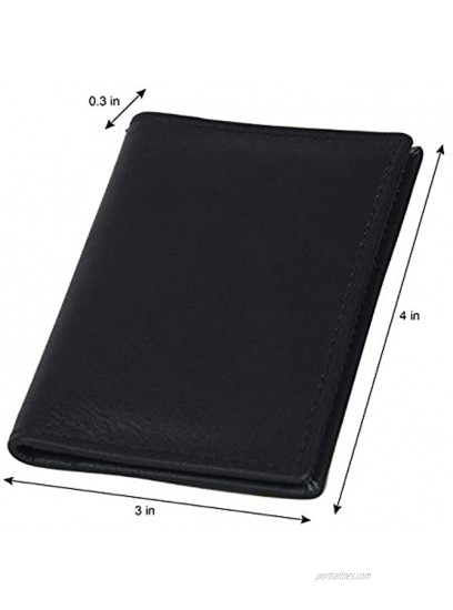 Slim Thin Leather Credit Card Id Mini Wallet Holder Bifold Driver's License Safe