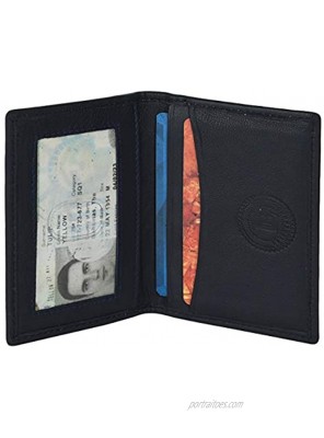 Slim Thin Leather Credit Card Id Mini Wallet Holder Bifold Driver's License Safe