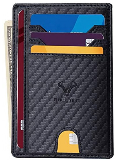 Slim Wallet,BULLIANT Skinny Minimal Thin Front Pocket Wallet Card Holder For Men 7Cards 3.15x4.5,Gift-Boxed