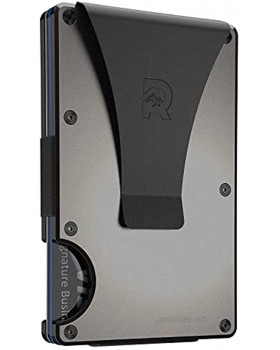 The Ridge Slim Minimalist Front Pocket RFID Blocking Aluminum Metal Wallets for Men with Money Clip Gunmetal
