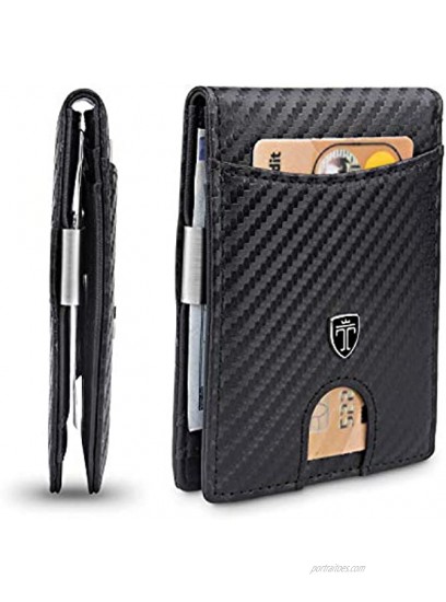 TRAVANDO Money Clip WalletRIO Mens Wallets slim Front Pocket RFID Blocking Card Holder Minimalist Mini Bifold Gift Box