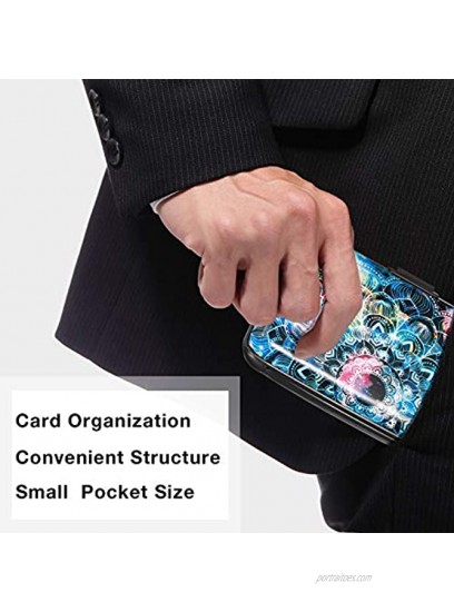 3 Pieces RFID Aluminum Wallet Metal Credit Card Holder RFID Blocking Hard Card Business Card Case Card Organizer Metal ID Case for Men Women 3 Patterns Magic Style