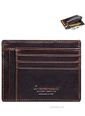 Contact's Family Leather Card Holder For Men Slim With Zip Coins Silm Card Holder