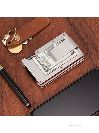 Credit Card Holders for Men Minimalist Wallet Card Caes Pattern Money Clip RFID Blocking