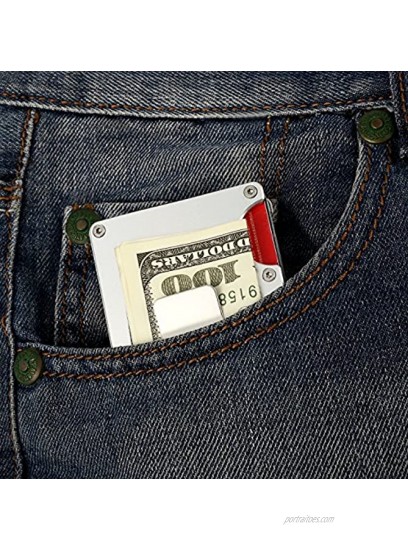 Credit Card Holders for Men Minimalist Wallet Card Caes Pattern Money Clip RFID Blocking