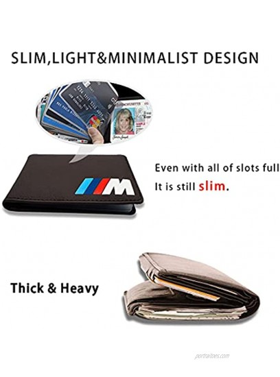 GZSH Slim Thin Leather Bifold ID Driver License Credit Card Holder Wallet for Men Women