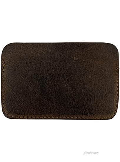 Hide & Drink Formal Card Holder Handmade from Full Grain Leather – Store and Organize Credit & Debit Cards Cash Identification – Minimalist Style Compact Size For Pocket or Bag – Bourbon Brown