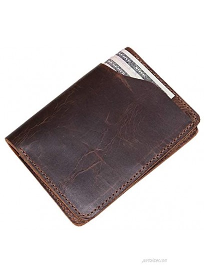 Hide & Drink Leather Large Card Holder Holds Up to 16 Cards Plus Flat Bills Money Organizer Cash Case Pouch Handmade Includes 101 Year Warranty :: Bourbon Brown