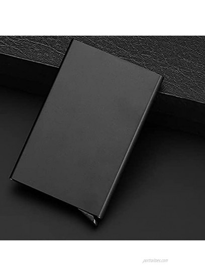 Minimalist Wallet for Men Card Holder Card Holder of the pop-up Hallet RFID Shielding Thin Metal Bank Card Case can Hold 7 Cards black