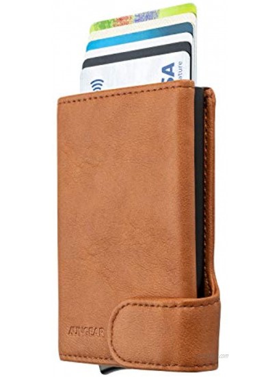 Pop Up Wallet RFID Blocking Leather Credit Card Holder Slim ID Metal Card Case For Men