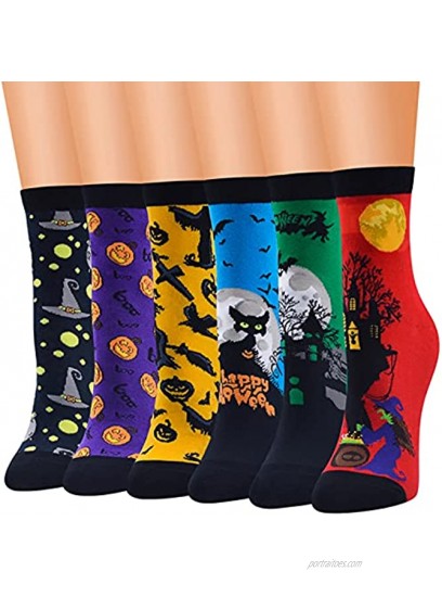 RFID Sleeves Credit Card Sleeve [6 Pairs] Halloween Fashion Colorful Pattern Design Dress Ghost Bats 6 Pairs
