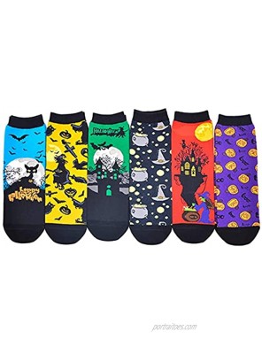 RFID Sleeves Credit Card Sleeve [6 Pairs] Halloween Fashion Colorful Pattern Design Dress Ghost Bats 6 Pairs