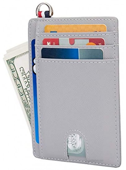 Small RFID Blocking Minimalist Credit Card Holder Pocket Slim Wallets for Men Women