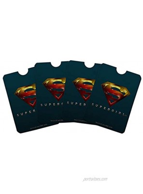 Supergirl TV Series Logo Credit Card RFID Blocker Holder Protector Wallet Purse Sleeves Set of 4