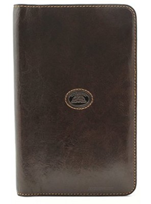 Tony Perotti Unisex Italian Bull Leather Bifold Credit Card and Business Card Case Holder 72 Slots