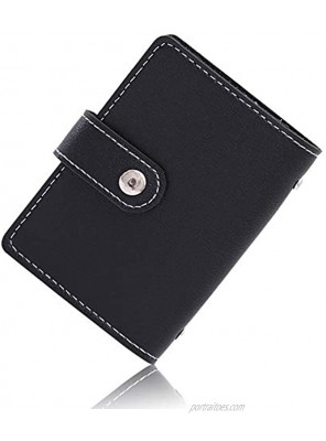 VOLAN RFID Blocking Credit Card Case 24 pockets Holder for Men and Women 6 Colors Black