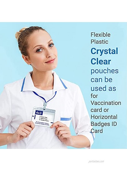 10 Vaccine Card Sleeve Vaccine Card Protector with Lanyard Waterproof Plastic Sleeve Cards