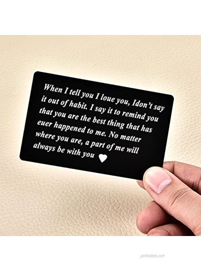 Anniversary Birthday Gift Cards for Husband Boyfriend from Wife Girlfriend When I Tell You I Love You Wallet Card Gifts for Men Him
