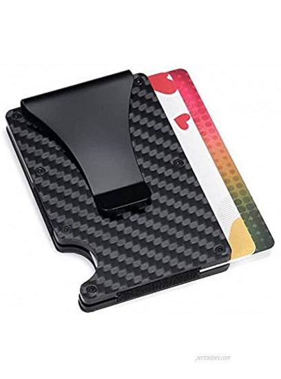 Blooming PT94828 RFID Carbon Fiber Wallet Minimalist Card Holder Metal Aluminum Card Wallet With Money Clip
