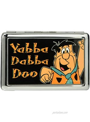 Buckle-Down Business Card Holder Fred YABBA DABBA DOO Pose Black Large