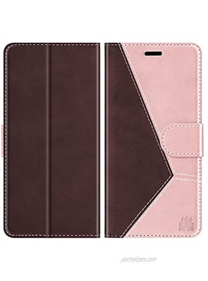 Caislean Compatible with Samsung Galaxy Note 9 Wallet Case [RFID Blocking] Card Holder Flip Case [Shockproof Interior Case] Premium Leather Folio Kickstand Magnetic Book Folding Cover 6.4" Rose Gold