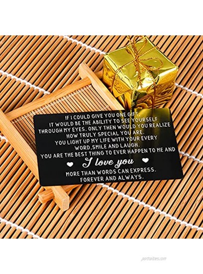 Husband Boyfriend Wallet Insert Card Gifts for Him Her Anniversary Birthday Wedding Card Gifts from Wife Girlfriend Hubby Valentines Day Engagement I Love You Gifts for Men Fiance Christmas Presents