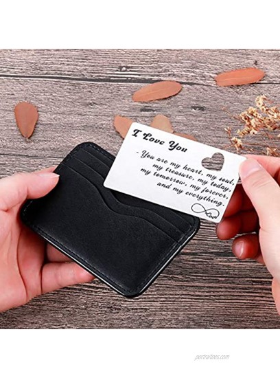 Husband Wife Christmas Gifts Wallet Card Insert for Him Her Men Husband Valentine from Wife Girlfriend Stocking Suffers Anniversary Birthday Gift I Love You Note Wedding Engagement Gifts Fiance Groom