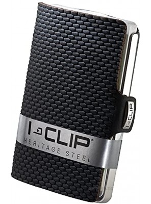 I-CLIP Steel Milanaise Polished Milanaise Black wallet money bag purse credit card case credit card holder
