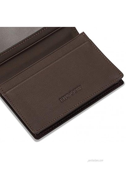 Leather Business Card Case Holder for Men & Women Italian Calfskin