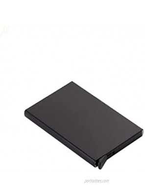 LMJ Credit Card Holder Automatic Pop-Up Slim Metal Card Case BLACK