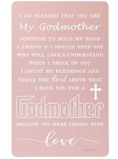 Mother's Day Gift Card for Godmother Godmother Thank You Card,