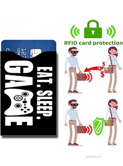 RFID Blocking Sleeve Personalized Credit Card Protector Anti-Theft Credit Card Holder Condom Debit Card Gift for Friends and Family Skull