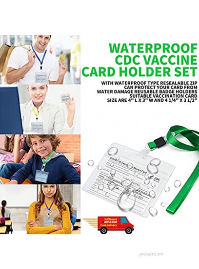 Vaccination Card Protector  1 card holder with 1 lanyrad